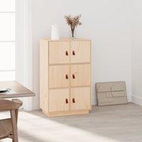 Berkfield Home Highboard 67x40x108.5 cm Solid Wood Pine in Brown