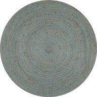 Berkfield Home Handmade Rug Jute Round 90 cm Olive Green | Size: 100 cm diameter
