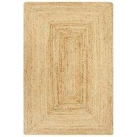 Berkfield Home Handmade Rug Jute Natural 120x180 cm in Brown | Size: 100 cm diameter