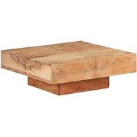 Berkfield Home Coffee Table 80x80x28 cm Solid Acacia Wood in Brown | Size: 80 x 80 x 28 cm