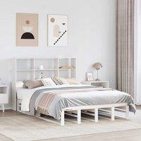 Berkfield Home Bookcase Bed without Mattress White 140x190 cm Solid Wood