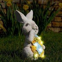 ILFD Group Ltd Solar Bunny Garden Ornament in Grey | Size: 12 Pack