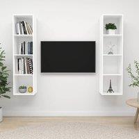 Berkfield Home Wall-mounted TV Cabinets 2 pcs White Engineered Wood