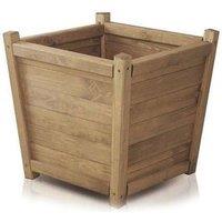 Primrose Natural Wooden Tapered Pine Planter Raised Garden Flower Pot 55cm