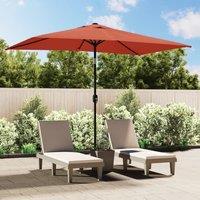 Berkfield Home Outdoor Parasol with Metal Pole 300x200 cm Terracotta in Brown