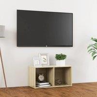 Berkfield Home TV Cabinet Sonoma Oak 72x35x36.5 cm Engineered Wood in Brown