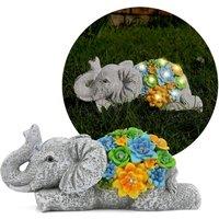 ILFD Group Ltd Solar Elephant Garden Ornament in Grey | Size: 12 Pack