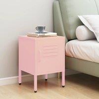 Berkfield Home Nightstand Pink 35x35x51 cm Steel | Size: 35 x 35 x 51 cm