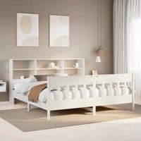 Berkfield Home Bed Frame without Mattress White 180x200 cm Super King Solid Wood Pine