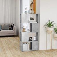 Berkfield Home Book Cabinet Room Divider Concrete Grey 60x24x124.5 cm
