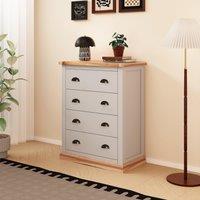 Cabinet Bits Bomporto 4 Drawer Chest of Drawers Brass Cup Handle in Light Grey
