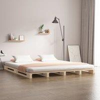 Berkfield Home Pallet Bed 180x200 cm Super King Size Solid Wood in Brown