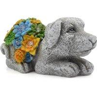 ILFD Group Ltd Solar Dog Garden Ornament in Grey | Size: 12 Pack