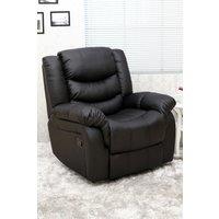 More4Homes Seattle Manual Recliner Armchair Home Lounge Bonded Leather Chair in Black