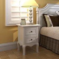 Berkfield Home Nightstands 2 pcs with 2 Drawers MDF White