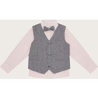Monsoon Boy's Three-Piece Waistcoat & Shirt Set Grey | Size: 8 Years