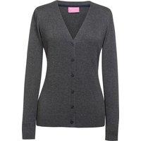 Brook Taverner Women's Augusta V Neck Cardigan in Charcoal | Size: XL