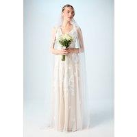 Coast Women's Embroidered V Neck Wedding Dress With Contrast Lining in Ivory | Size: 10
