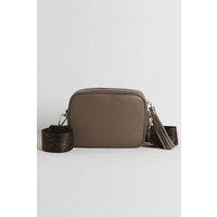 Betsy & Floss Women's 'Verona' Crossbody Tassel Bag With Leopard Strap in Taupe