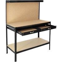 Monstershop Workbench With Pegboard & Drawer In Black