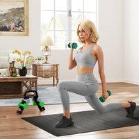 SPORTNOW Dumbbells Set with Storage Rack, 2 x 1kg, 2 x 2kg, 2 x 3kg, Grey