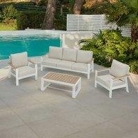 Home Detail Como Aluminium Garden Conversation Set in Ivory