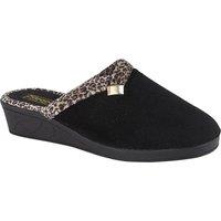 Sleepers Women's Jackie Slippers in Black | Size: 3