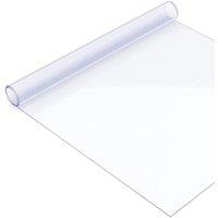Neel Blue Clear Plastic Table Cover, Acrylic Table Mat, 60cm x 60cm | Size: 60 cm x 60 cm