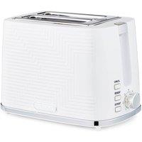 Geepas Opus Collection 2 Slice Bread Toaster with 7 Level Browning Control Crumb Tray Cancel in White