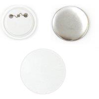 Monstershop PixMax 25mm Badge Components for Pin Button Badge Pressing (100 Pack) in White