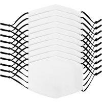 Monstershop Small Face Masks Sublimation Blanks / 10 Pack in White