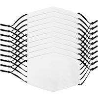 Monstershop Medium Face Masks Sublimation Blanks / 10 Pack in White