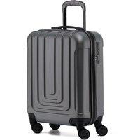 Flight Knight 55x40x20cm Cabin Carry Bag Hard Shell Suitcase TUI, Ryanair (Priority) in Grey