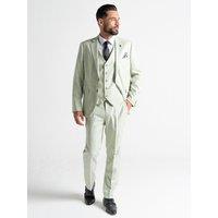 V2 Classic Men's Edward - Pastel Green Three Piece Suit in Pale Green | Size: 38R