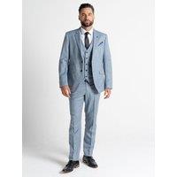 V2 Classic Men's Edward - Pastel Blue Three Piece Suit in Pale Blue | Size: 48R