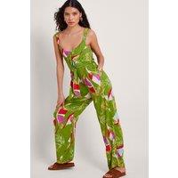 Amina Floral Jumpsuit Green