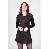 SOLO Women's Cowl Neck Jersey Dress in Olive | Size: 16