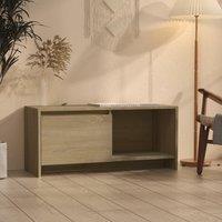 Berkfield Home TV Cabinet Sonoma Oak 90x35x40 cm Engineered Wood in Beige | Size: 90 x 35 x 40 cm