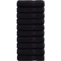 Berkfield Home Premium Hand Towels SOLUND 10 pcs Black 50x100 cm 600 gsm