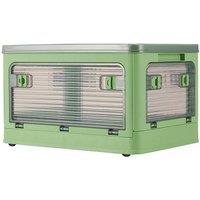 Folding Plastic Storage Bins Collapsible Organizers Box with Wheels