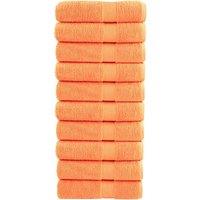 Premium Shower Towels SOLUND 10 pcs Orange 70x140 cm 600 gsm