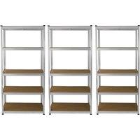 Monstershop 3 x E-Rax Galvanised Racking Units in Grey