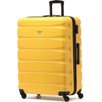 Flight Knight 25 Medium Suitcase Check-in Hold Luggage Hard Shell 4 Wheels TSA Lock in Yellow | Size: Large