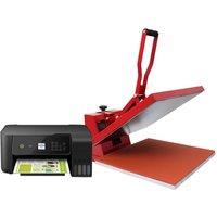 Monstershop PixMax 50cm Clam Heat Press & Printer in Red