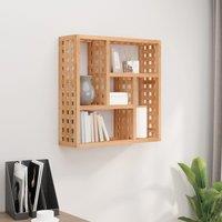 Berkfield Home Wall Shelf 49x15x49 cm Solid Wood Walnut in Brown | Size: 49 x 15 x 49 cm
