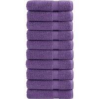 Berkfield Home Premium Hand Towels SOLUND 10 pcs Purple 50x100 cm 600 gsm