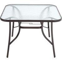 Outdoor Tempered Glass Garden Dining Table