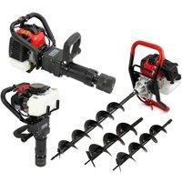Monstershop T-Mech Earth Auger & 2-Stroke Post Driver in Black