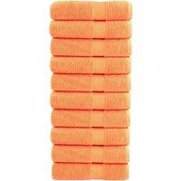 Premium Hand Towels SOLUND 10 pcs Orange 50x100 cm 600 gsm