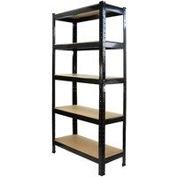 Monstershop Monster Racking T-Rax Heavy Duty Shelving Units, Black, 75cm W, 30cm in Black